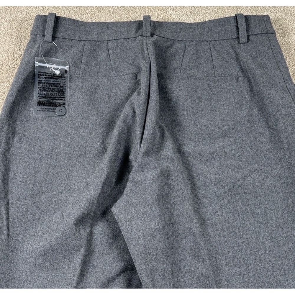Uniqlo Smart Ankle Pants Womens Medium Gray 2 Way Stretch Relaxed Tapered New - Picture 4 of 8